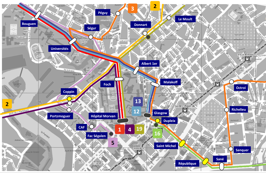 plan lignes de bus mondial 2022