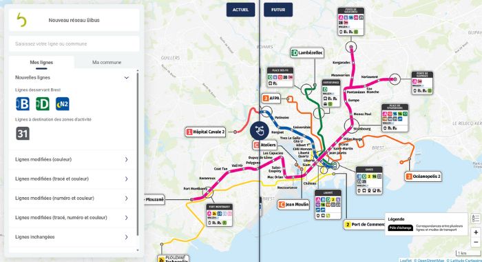 Carte interactive nouveau réseau 2026