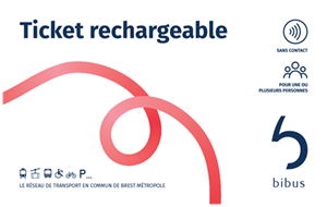 ticket rechargeable rouge Bibus